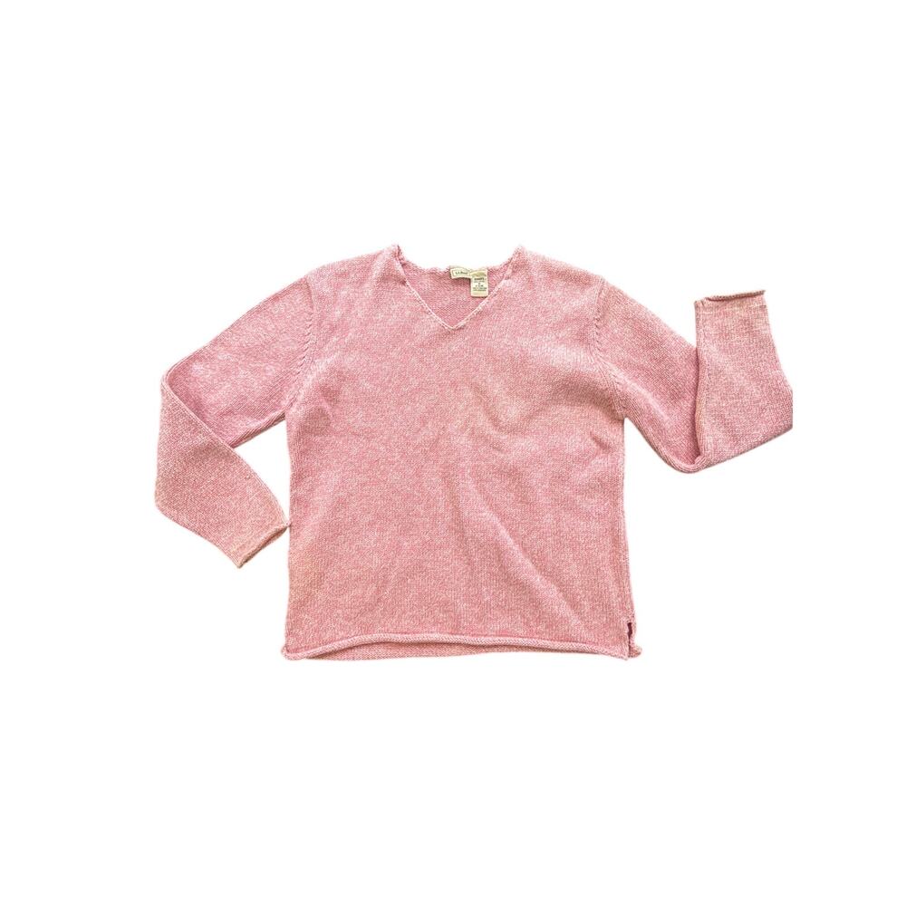 100% Cotton LL Bean Pink Sweater